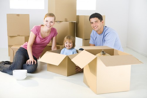 Removal team planning a house move on a residential Harringay street