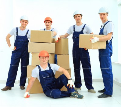 Professional movers assisting with a local Harringay home move