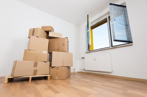 Furniture and boxes being transported for a Harringay home move