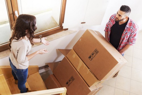 Careful loading of furniture for movers in Harringay