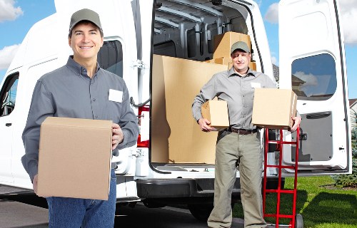 Careful handling of boxes and household items during a local move