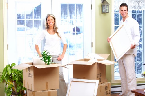 Loading boxes and office items during a Harringay business move
